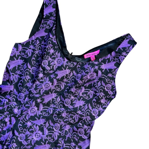 Betsey Johnson Dark Embroidered Crawler Bug Mini Dress - Picture 10 of 14